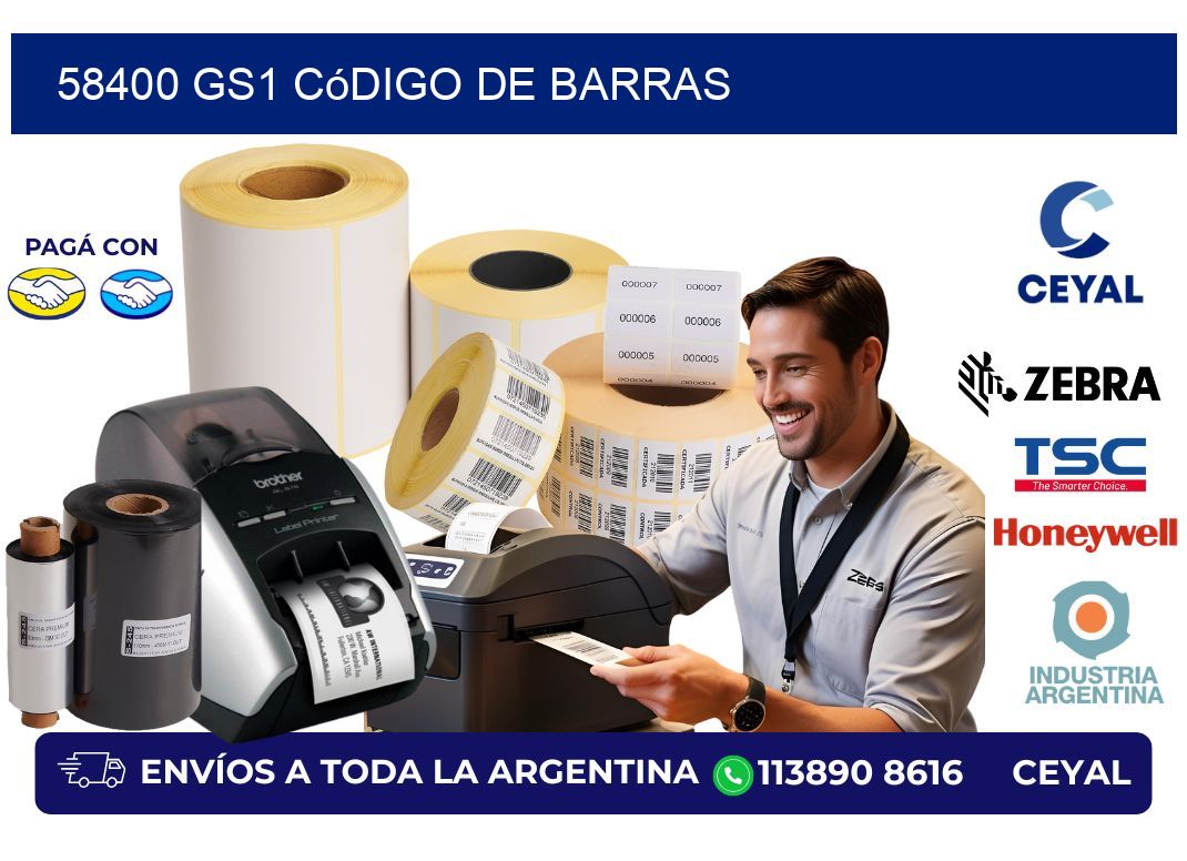 58400 GS1 código de barras