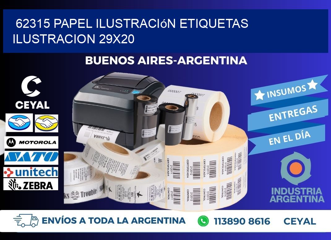 62315 papel ilustración Etiquetas Ilustracion 29x20