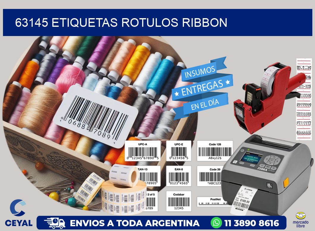 63145 Etiquetas rotulos ribbon