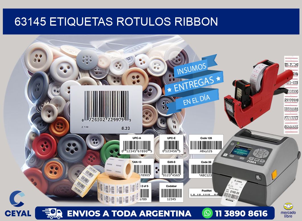 63145 Etiquetas rotulos ribbon