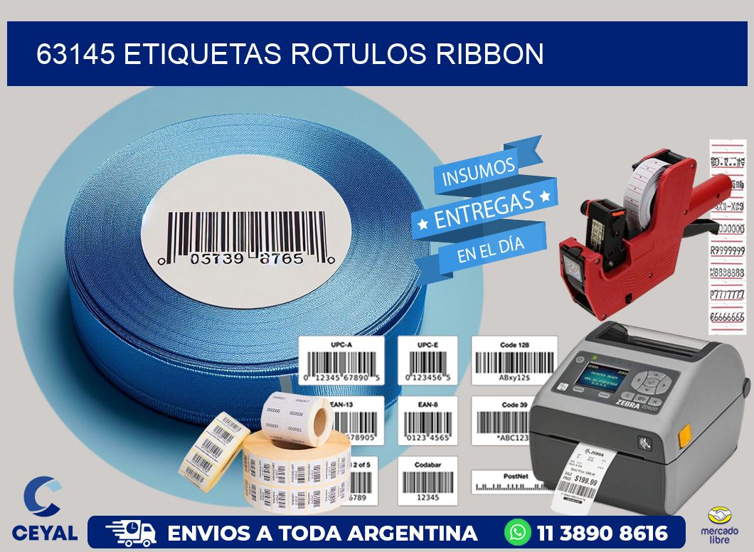 63145 Etiquetas rotulos ribbon
