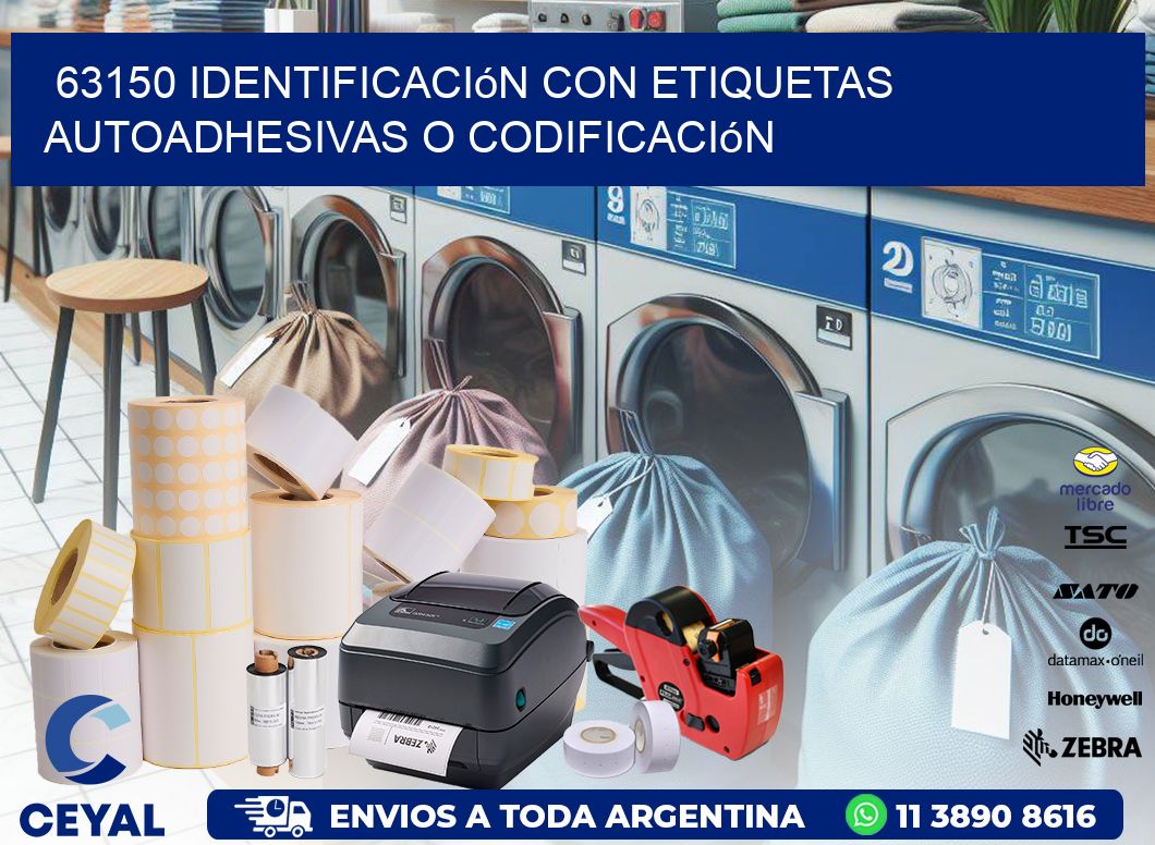 63150 identificación con etiquetas autoadhesivas o codificación