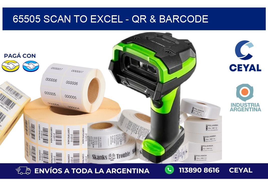 65505 Scan to Excel - QR & Barcode
