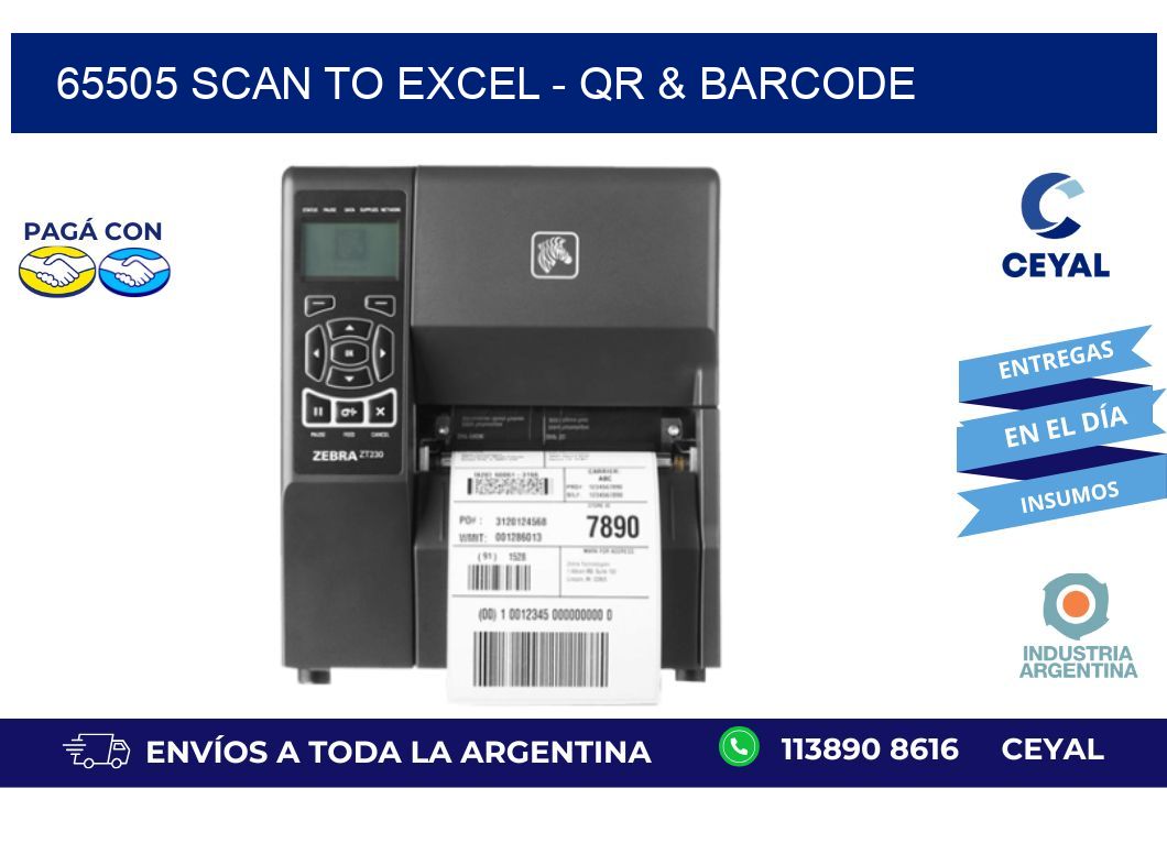 65505 Scan to Excel - QR & Barcode