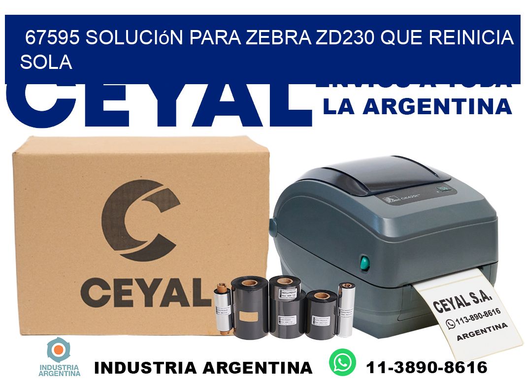 67595 solución para zebra zd230 que reinicia sola