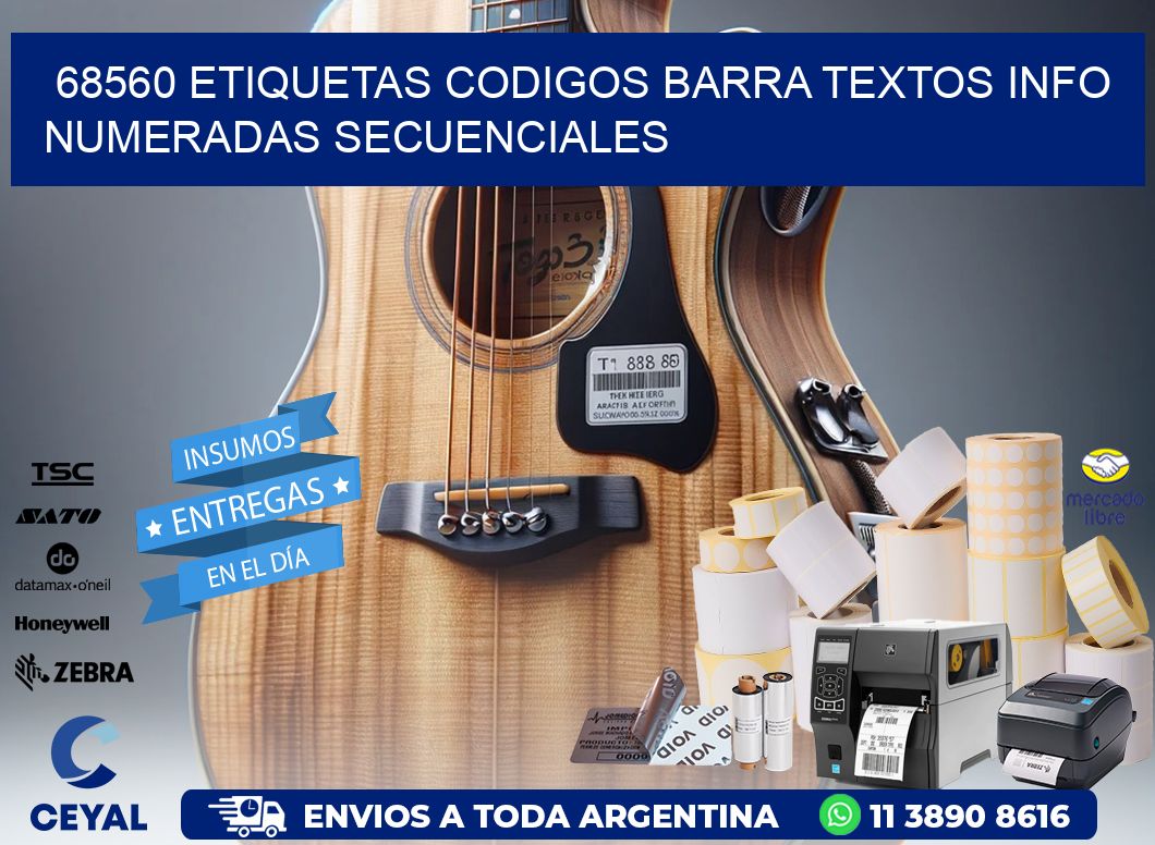 68560 Etiquetas Codigos Barra Textos Info Numeradas Secuenciales