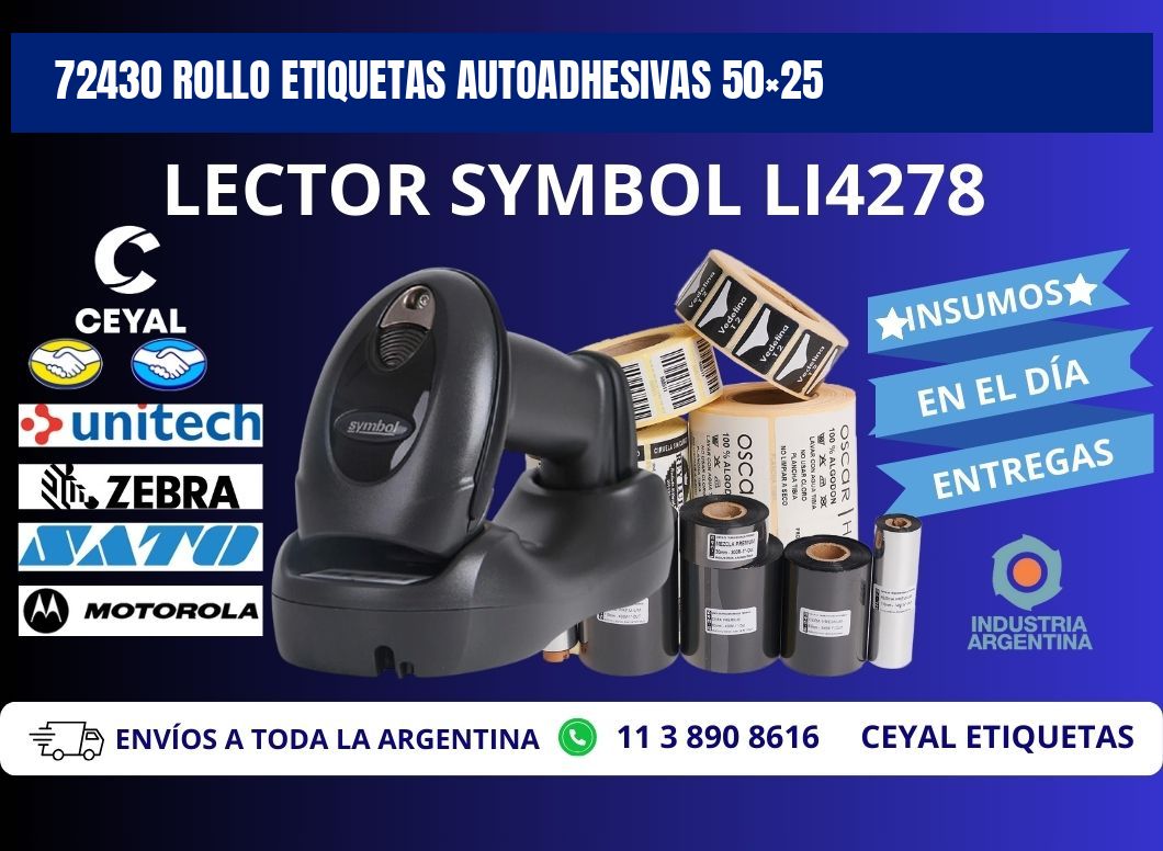 72430 Rollo Etiquetas autoadhesivas 50×25