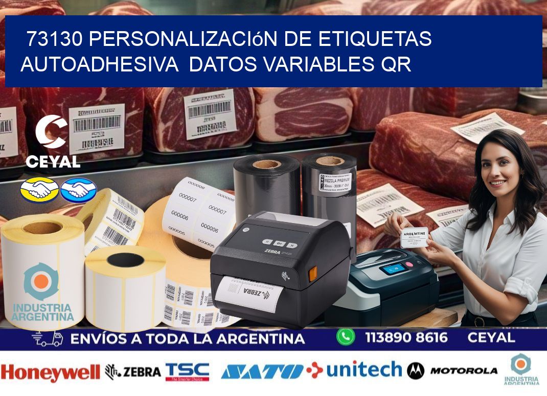 73130 Personalización de etiquetas autoadhesiva  datos variables QR