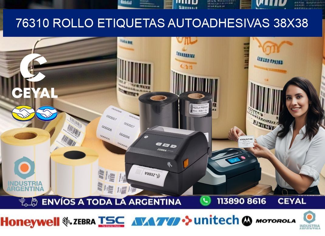 76310 Rollo Etiquetas autoadhesivas 38x38