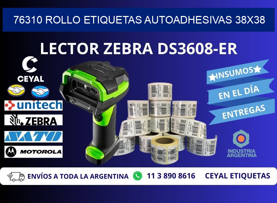 76310 Rollo Etiquetas autoadhesivas 38x38