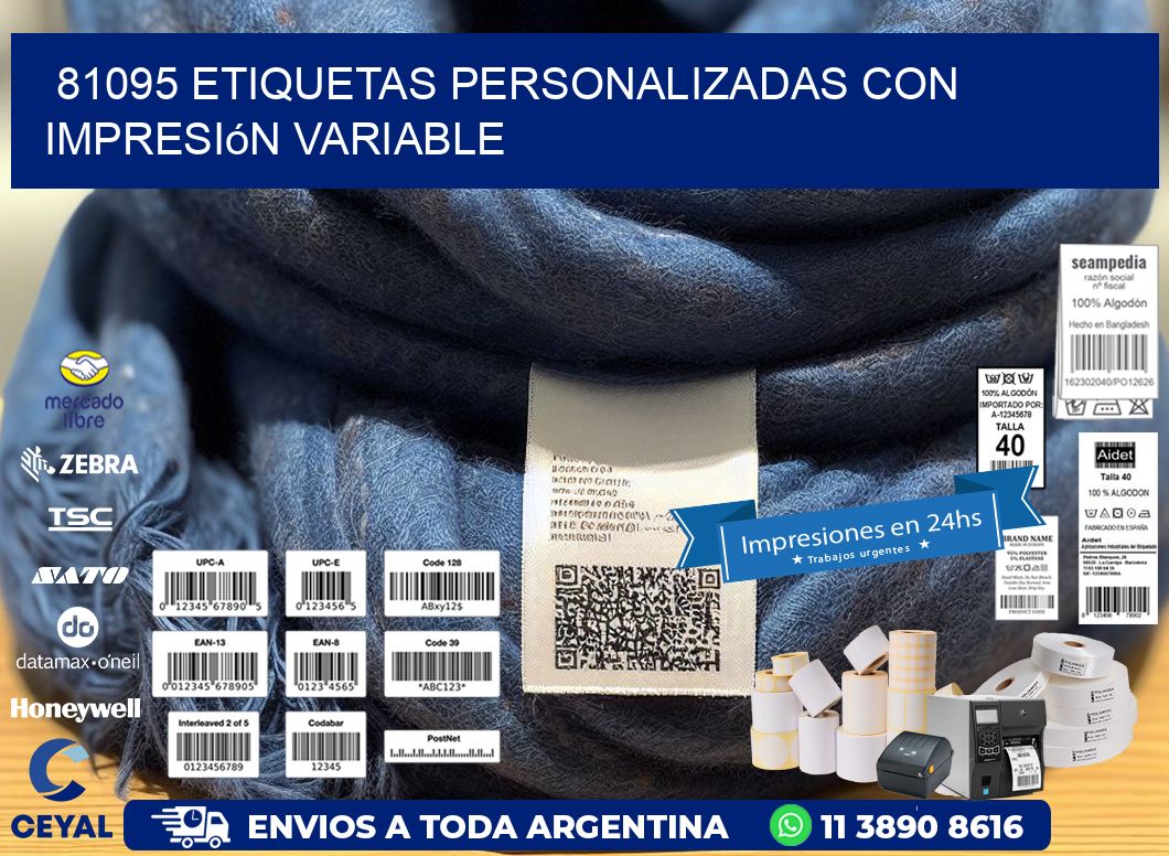 81095 etiquetas personalizadas con impresión variable