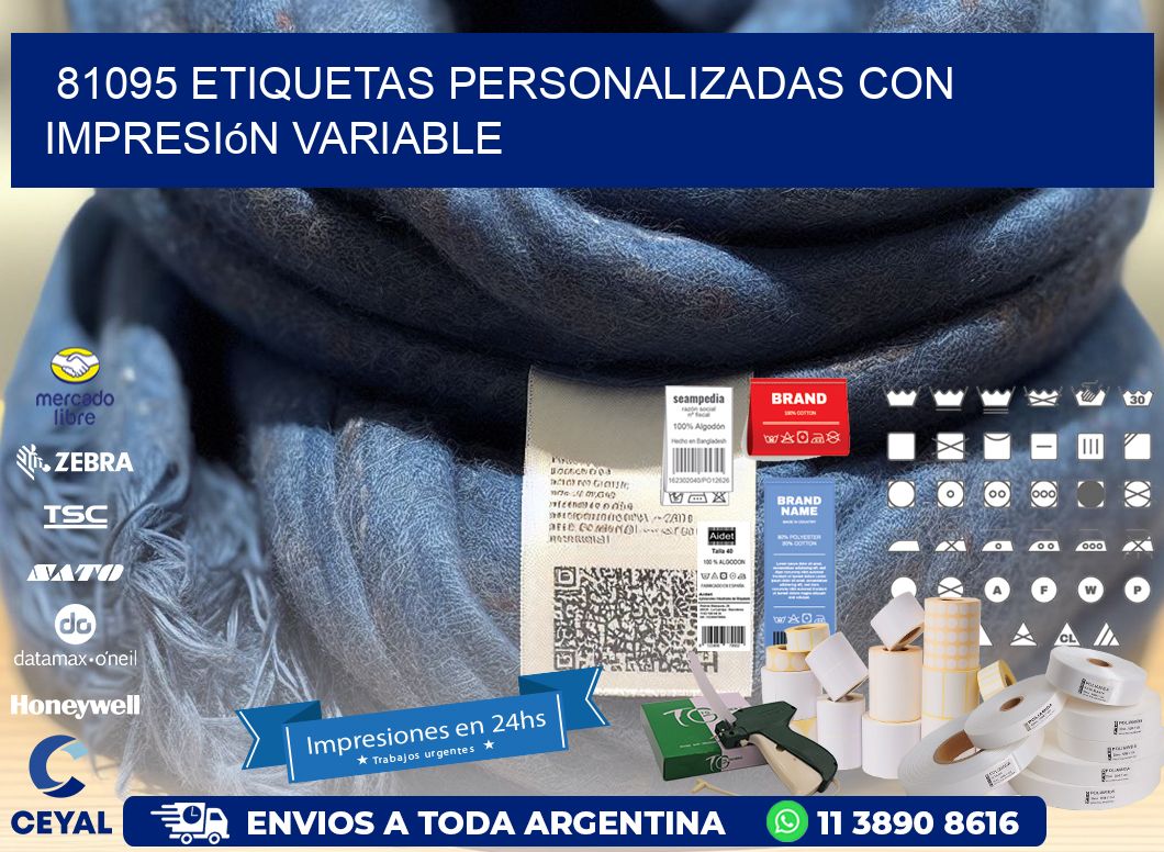 81095 etiquetas personalizadas con impresión variable