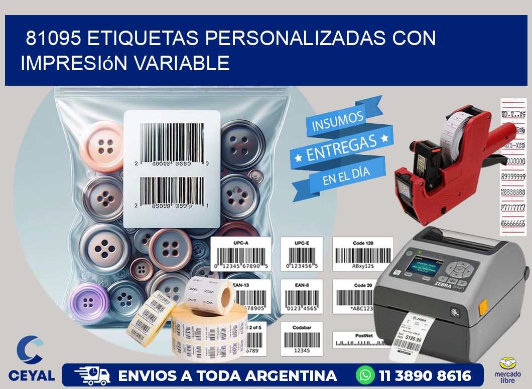 81095 etiquetas personalizadas con impresión variable