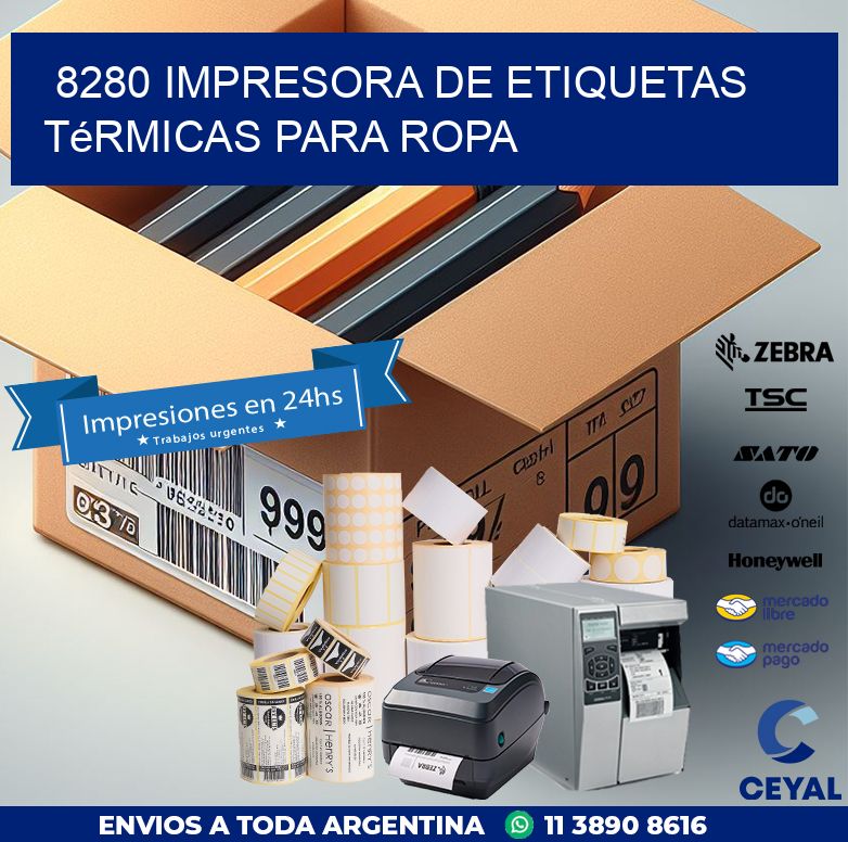 8280 impresora de etiquetas térmicas para ropa