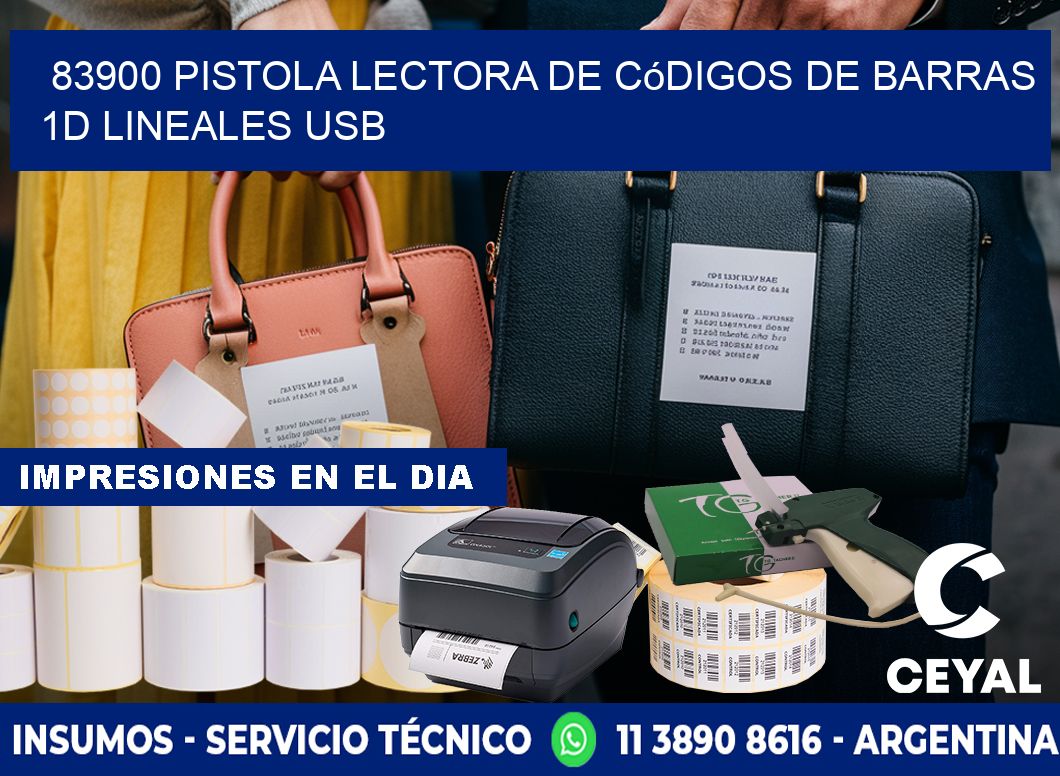 83900 Pistola Lectora De Códigos De Barras 1d Lineales Usb