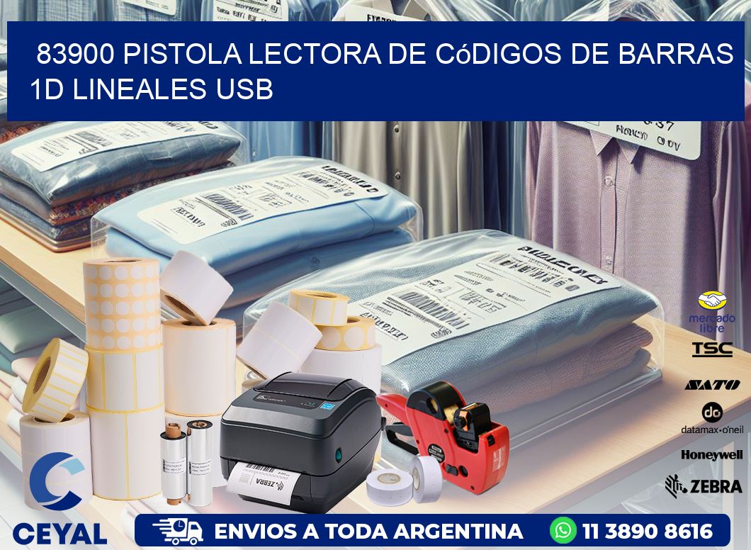 83900 Pistola Lectora De Códigos De Barras 1d Lineales Usb