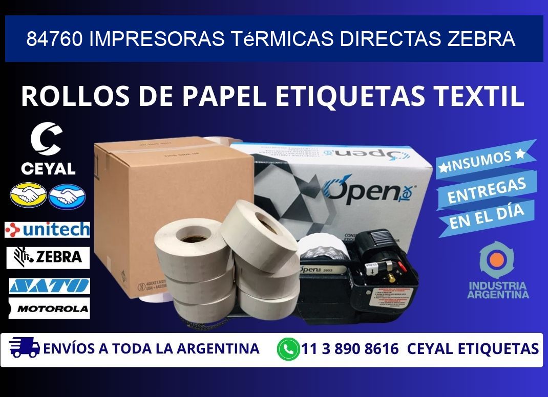 84760 impresoras térmicas directas zebra