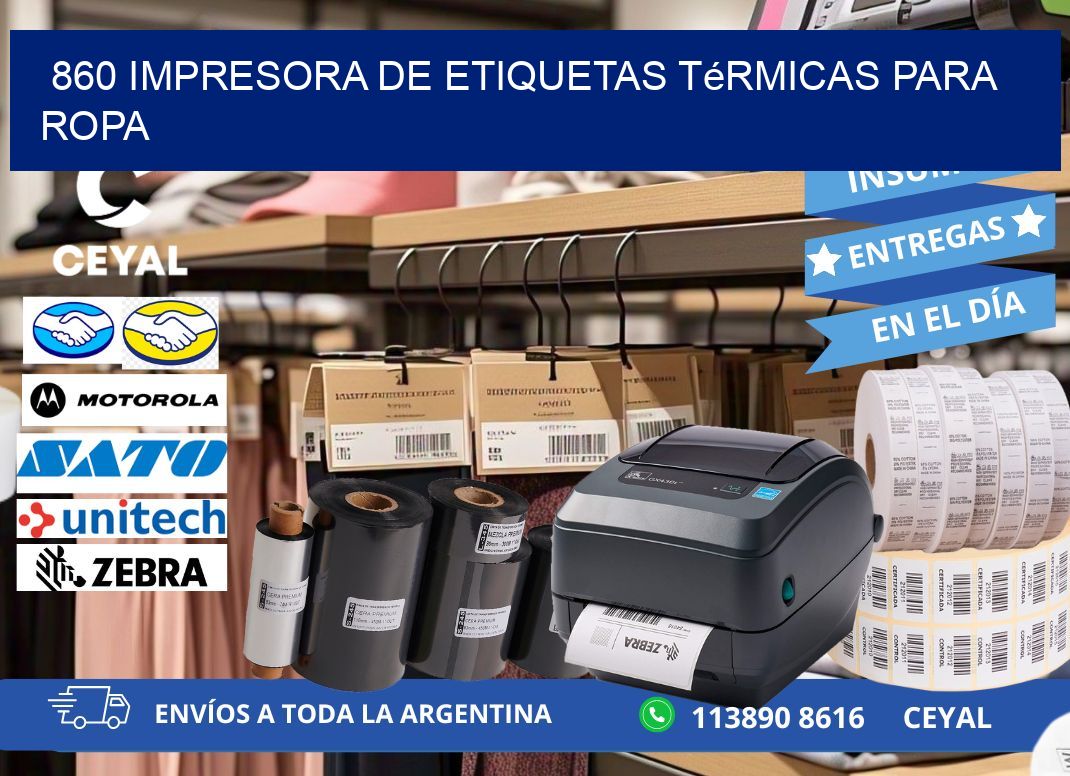 860 impresora de etiquetas térmicas para ropa
