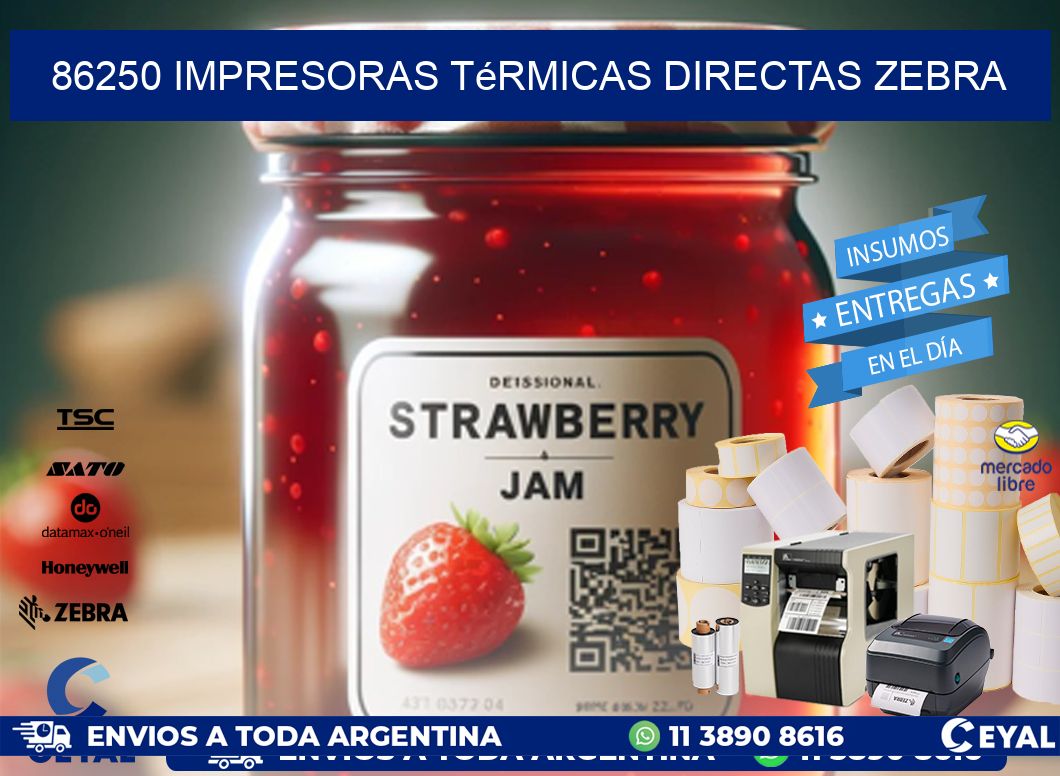 86250 impresoras térmicas directas zebra