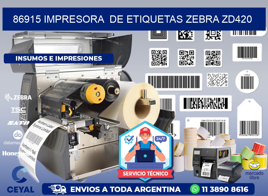 86915 impresora de etiquetas Zebra ZD420