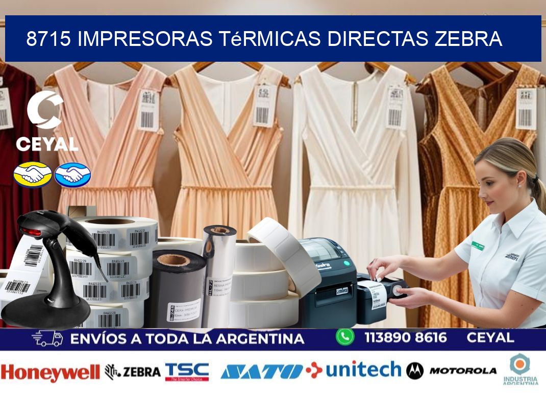 8715 impresoras térmicas directas zebra
