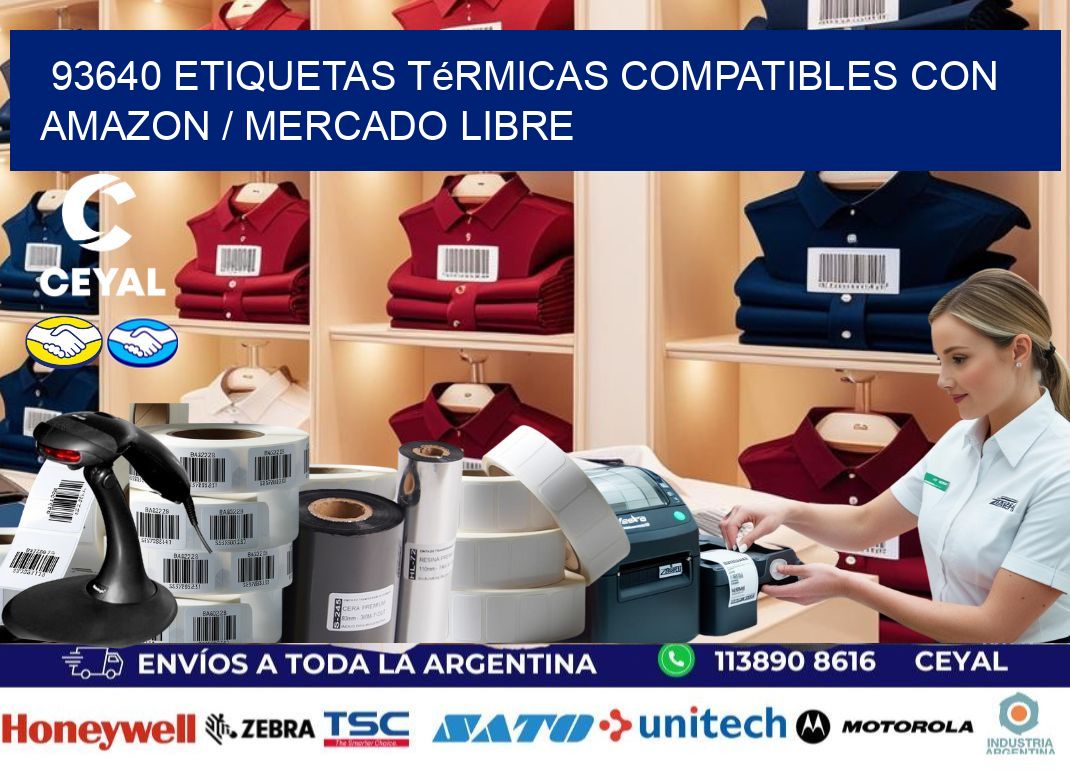 93640 etiquetas térmicas compatibles con Amazon / Mercado Libre