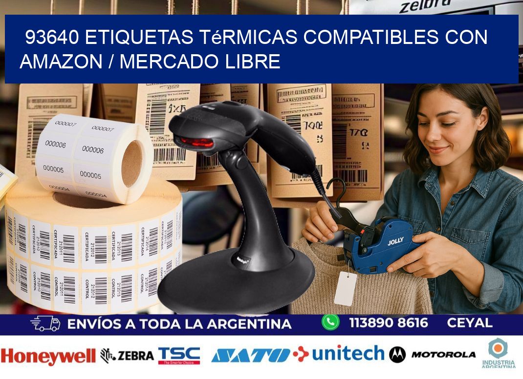 93640 etiquetas térmicas compatibles con Amazon / Mercado Libre