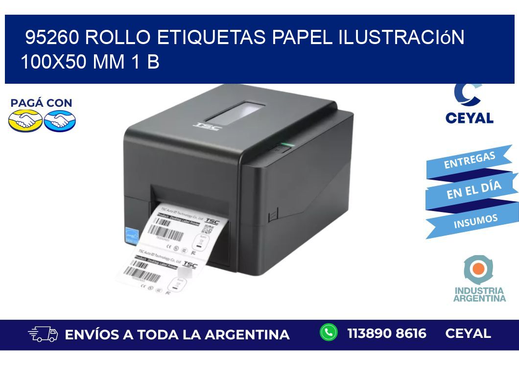 95260 Rollo Etiquetas Papel Ilustración 100x50 Mm 1 B