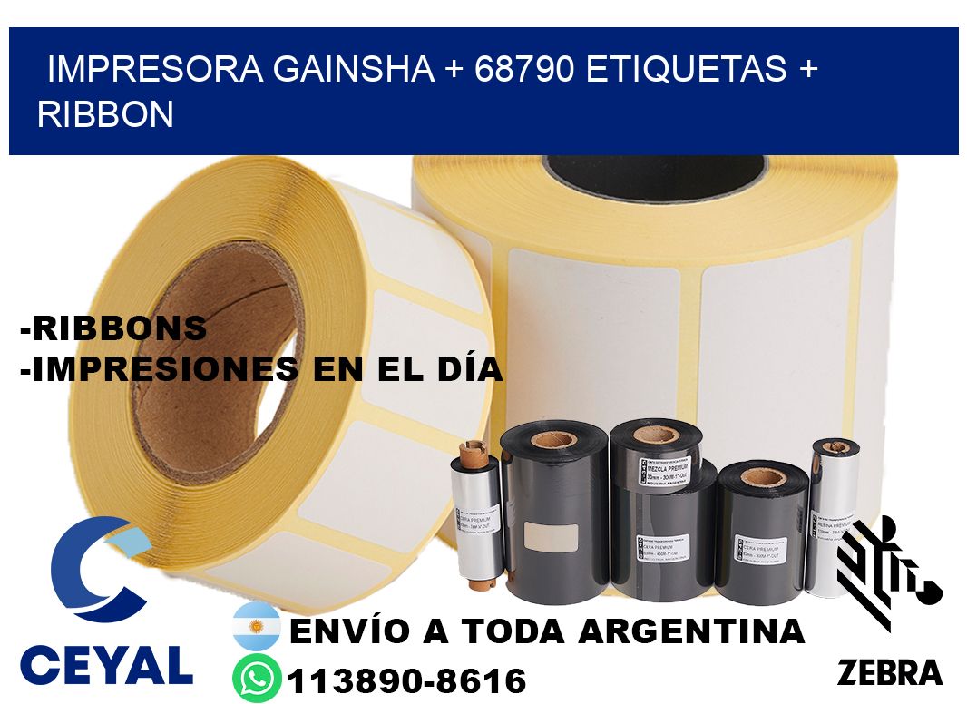 impresora gainsha + 68790 etiquetas + ribbon