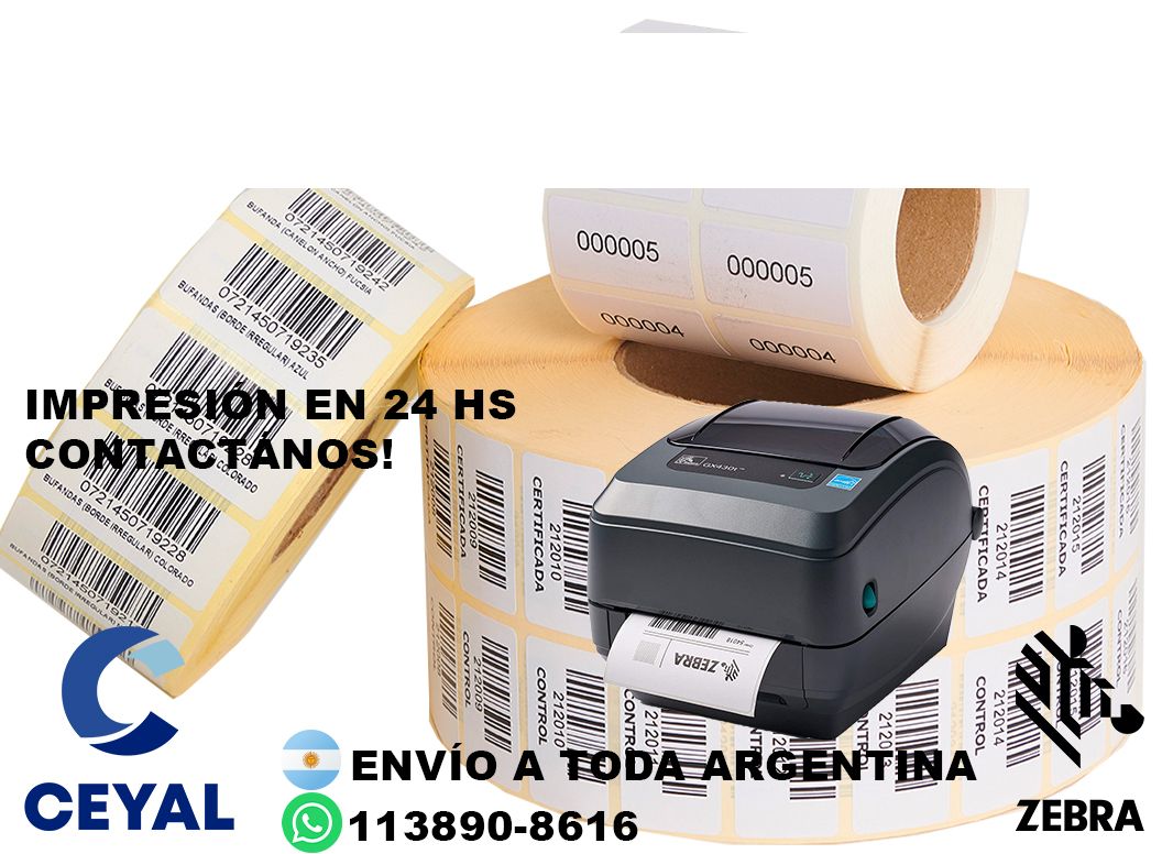 impresora zebra zm400 + 99015 etiquetas + ribbon