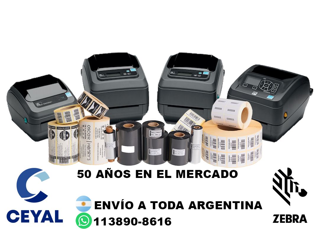impresora zebra zm400 + 99015 etiquetas + ribbon