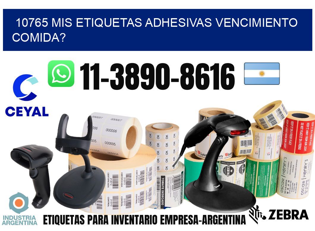 10765 mis etiquetas adhesivas vencimiento comida?