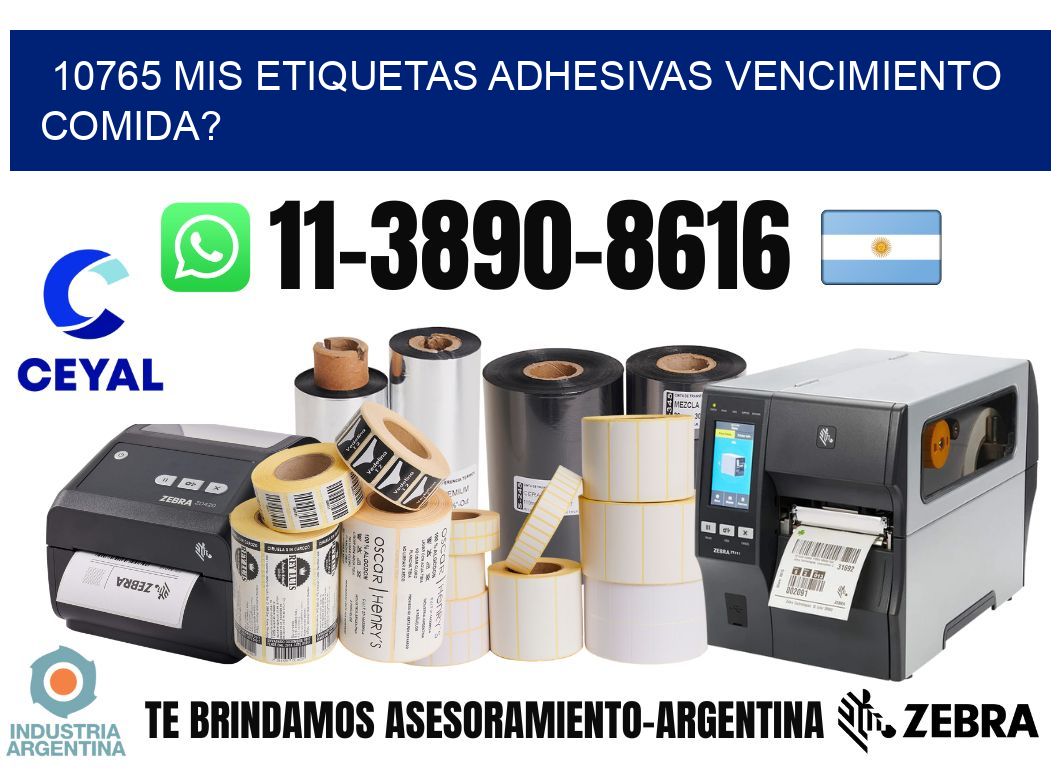 10765 mis etiquetas adhesivas vencimiento comida?