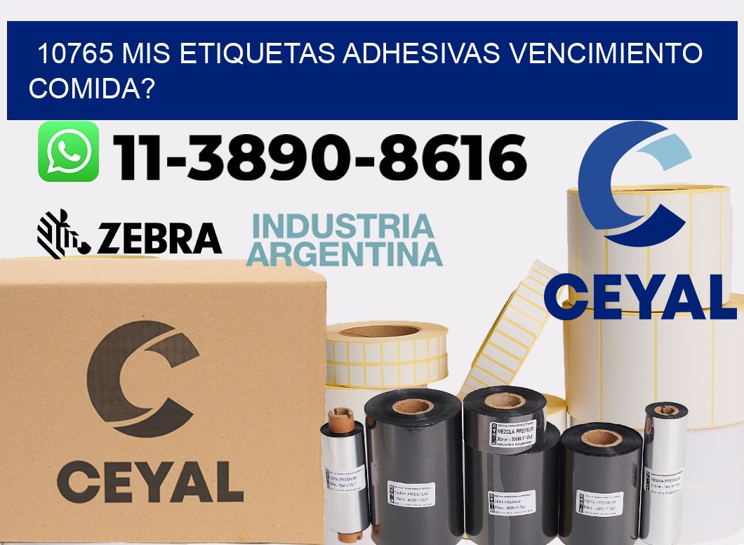 10765 mis etiquetas adhesivas vencimiento comida?