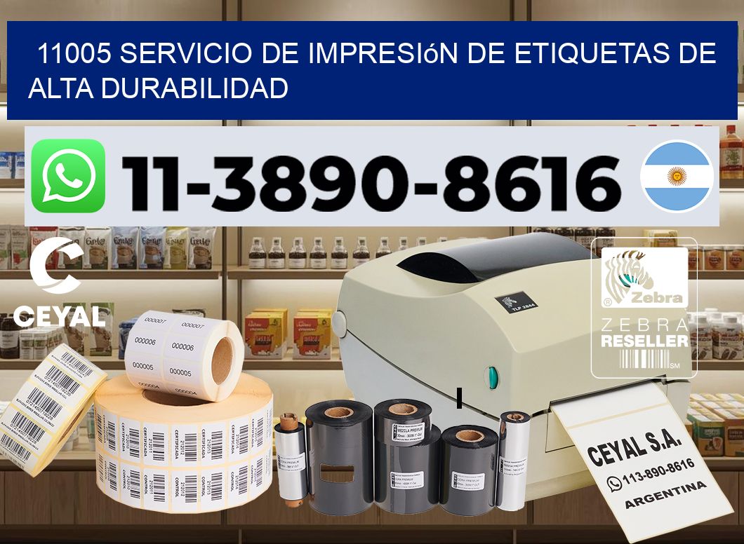 11005 Servicio de impresión de etiquetas de alta durabilidad