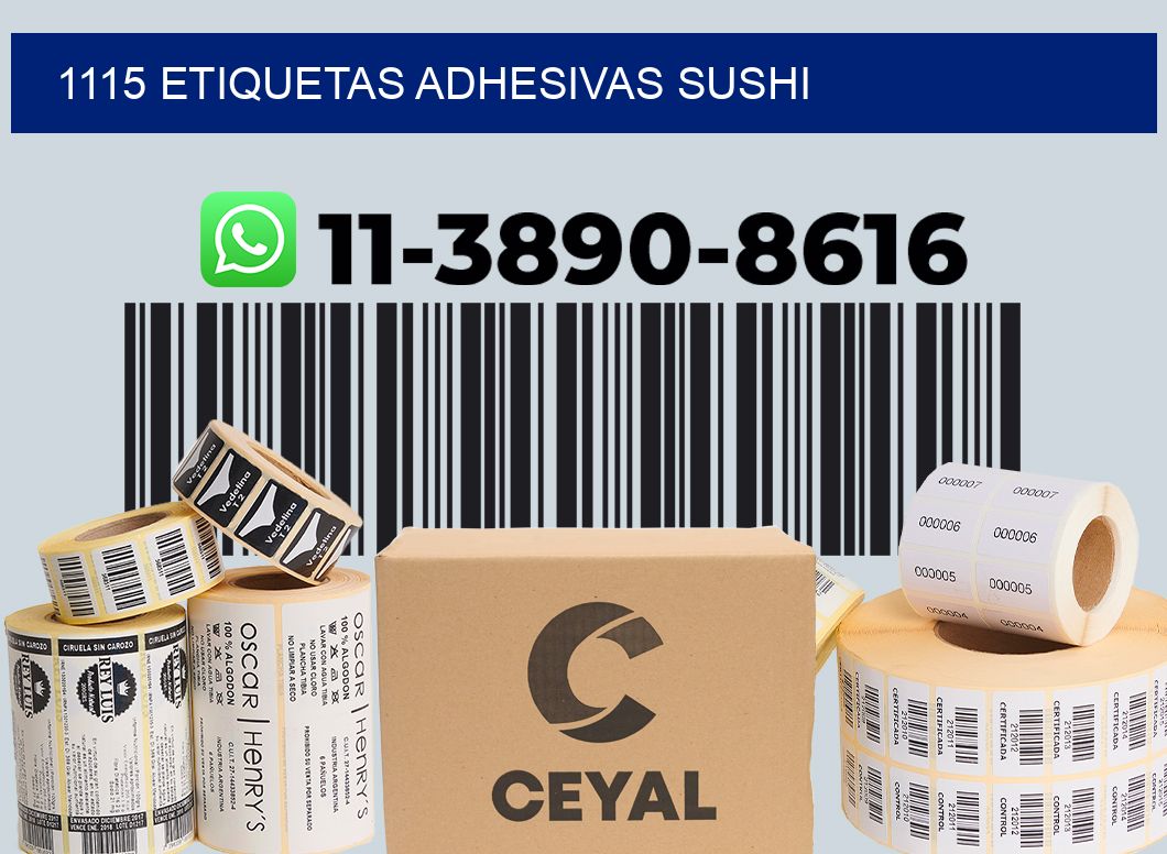 1115 etiquetas adhesivas sushi