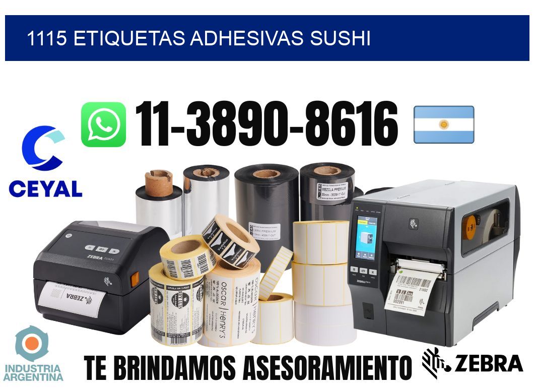 1115 etiquetas adhesivas sushi