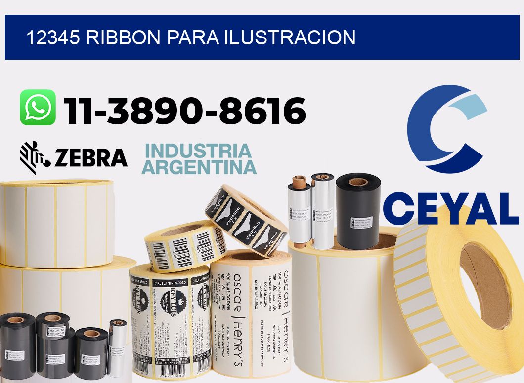 12345 ribbon para ilustracion
