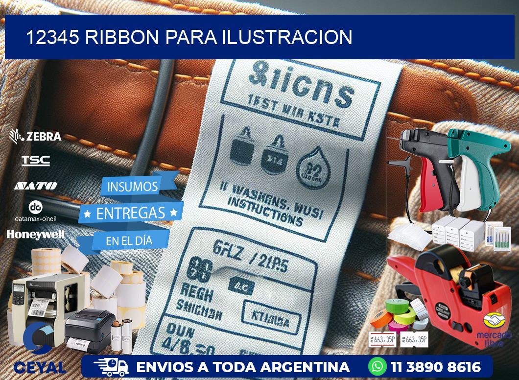 12345 ribbon para ilustracion