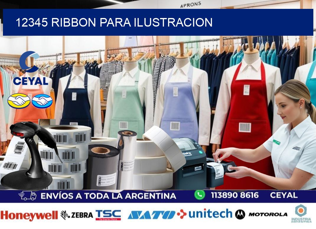 12345 ribbon para ilustracion