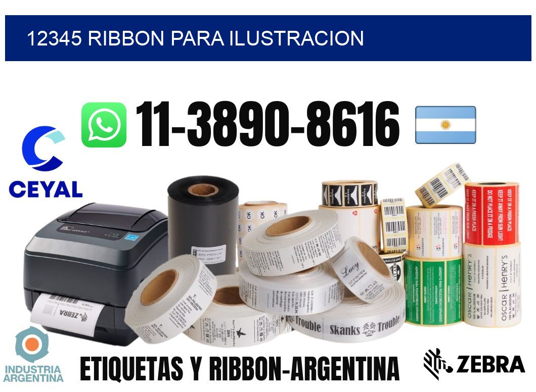 12345 ribbon para ilustracion