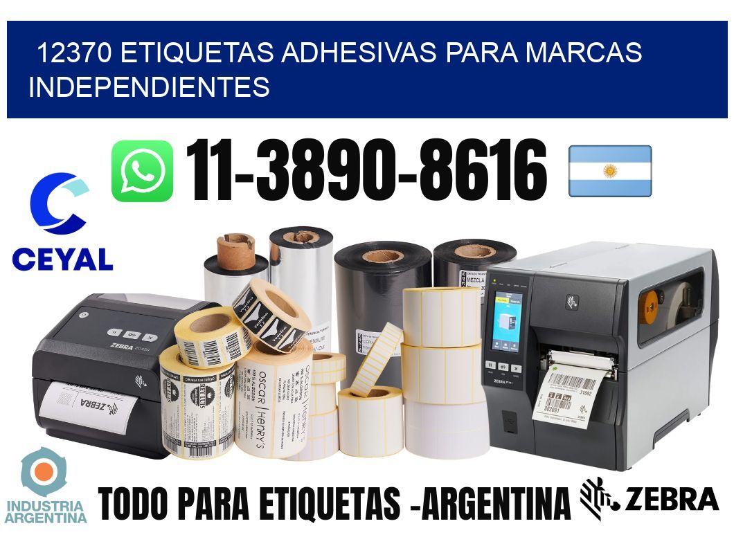 12370 Etiquetas adhesivas para marcas independientes