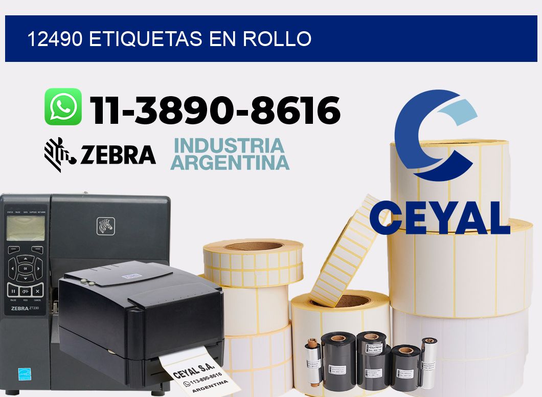12490 etiquetas en rollo