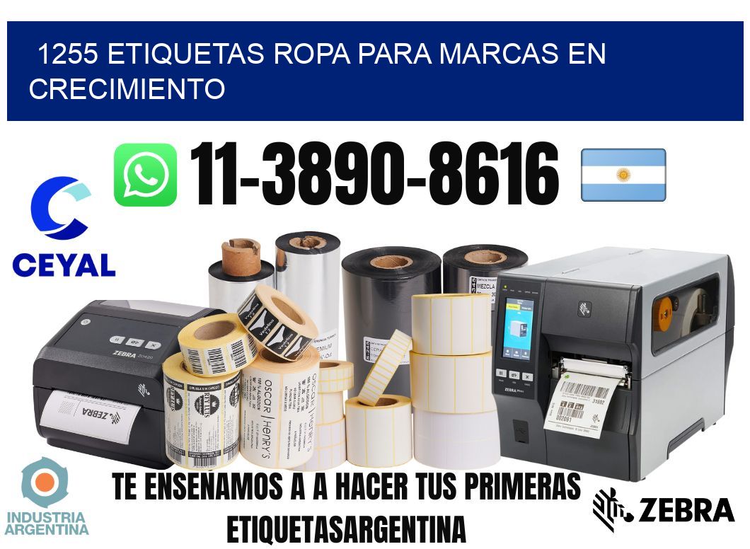 1255 Etiquetas ropa para marcas en crecimiento