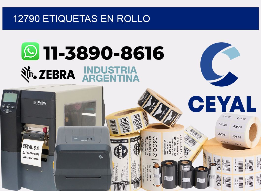 12790 etiquetas en rollo