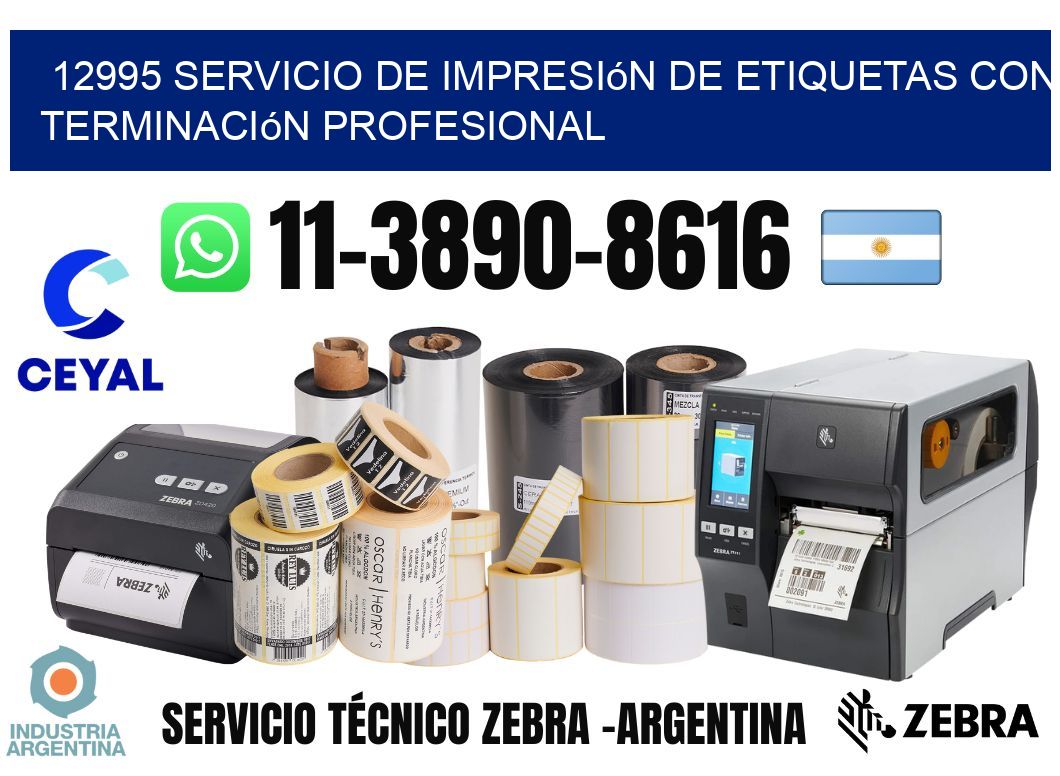 12995 Servicio de impresión de etiquetas con terminación profesional