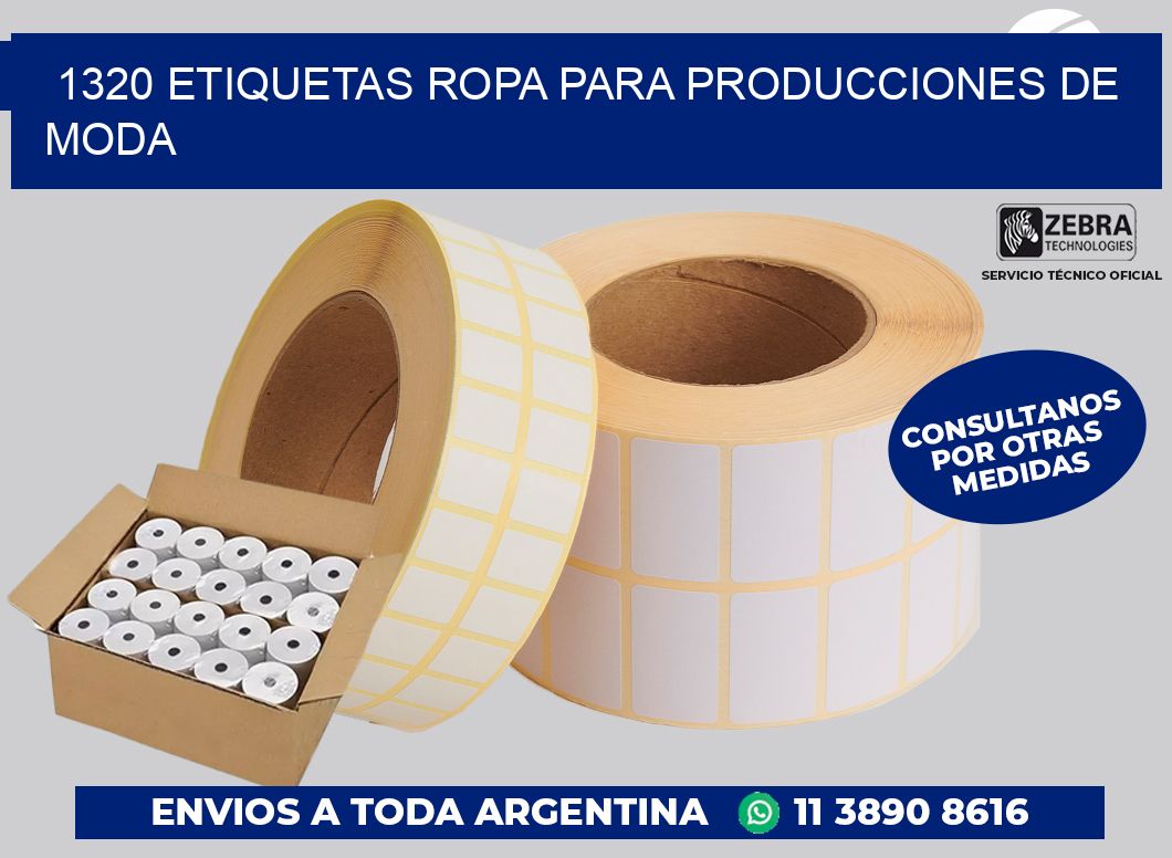 1320 Etiquetas ropa para producciones de moda