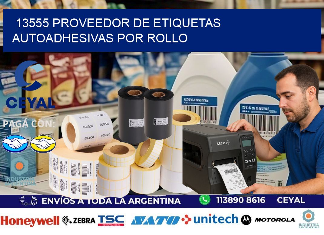 13555 proveedor de etiquetas  autoadhesivas por rollo