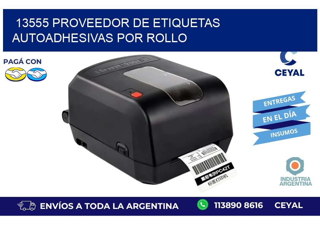 13555 proveedor de etiquetas  autoadhesivas por rollo