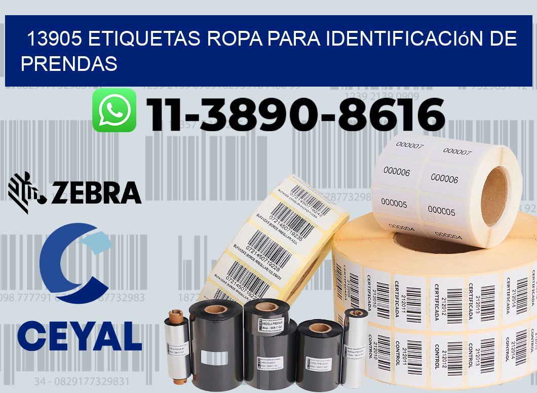 13905 Etiquetas ropa para identificación de prendas